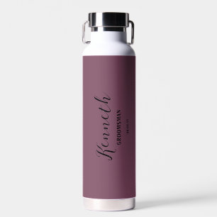 Bachelor Fuchsia Kiss en Zwart Modern Monogram Waterfles