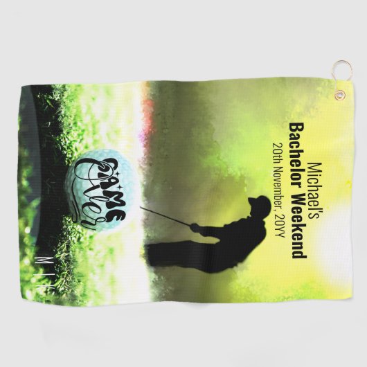Bachelor Golf Weekend | Game Over Golfhanddoek (Horizontaal)