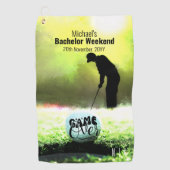 Bachelor Golf Weekend | Game Over Golfhanddoek (Voorkant)