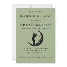 Bachelor Golf Weekend Party Uitnodiging