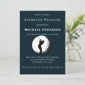 Bachelor Golf Weekend Party Uitnodiging (Staand voorkant)