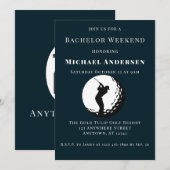 Bachelor Golf Weekend Party Uitnodiging (Voorkant / Achterkant)