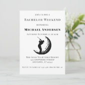 Bachelor Golf Weekend Party Uitnodiging (Staand voorkant)