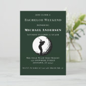 Bachelor Golf Weekend Party Uitnodiging (Staand voorkant)