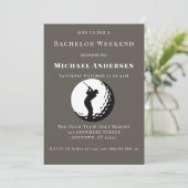 Bachelor Golf Weekend Party Uitnodiging (Staand voorkant)