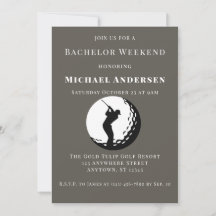 Bachelor Golf Weekend Party Uitnodiging