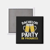 Bachelor in wording Bier Wedding Groom Brid Magneet (Voorkant / Achterkant)