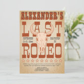 Bachelor Laatste RODEO Westerne Cowboy Texas Adven Kaart (Staand voorkant)