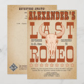 Bachelor Laatste RODEO Westerne Cowboy Texas Adven Kaart (Voorkant / Achterkant)