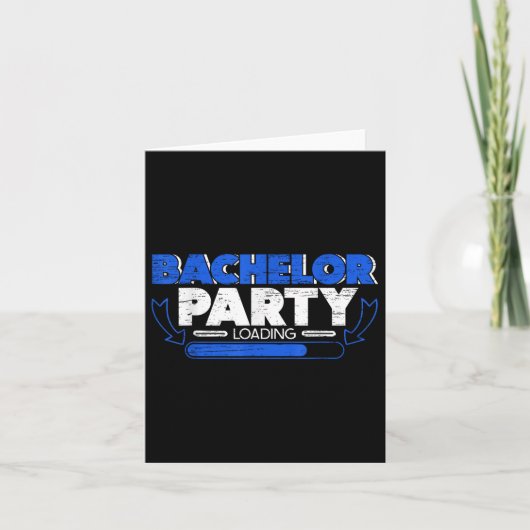 Bachelor Loading Groom Bride Party Funny Kaart (Voorkant)