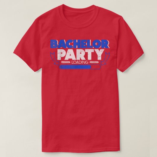 Bachelor Loading Groom Bride Party Funny T-shirt (Design voorkant)