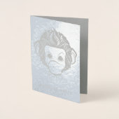 bachelor monkey zilver folie kaarten (Voorkant)