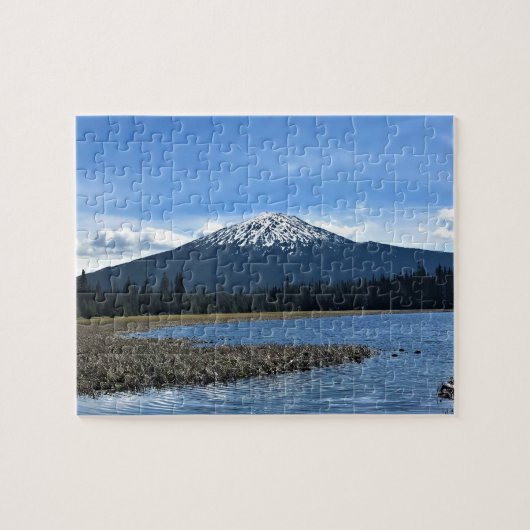 Bachelor monteren in het meer van Hosmer, OR Legpuzzel (Horizontaal)