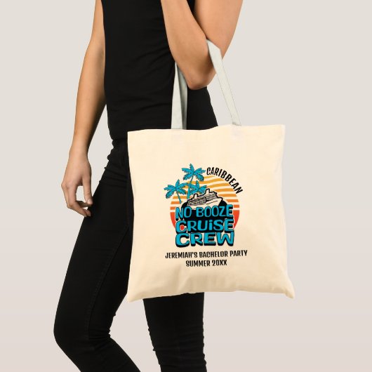 Bachelor NO BOOZE CRUISE CREW Jonggezellenfeest Tote Bag (Voorkant (product))