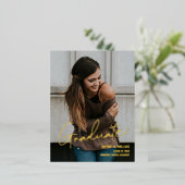 Bachelor of Arts University Afstuderen Foto Folie Feestdagen Briefkaart (Staand Voorkant)