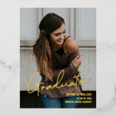 Bachelor of Arts University Afstuderen Foto Folie Feestdagen Briefkaart (Voorkant)