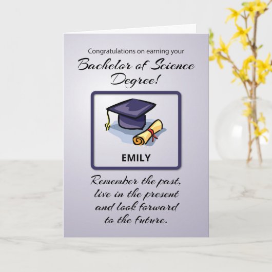 Bachelor of Science Afstuderen, herinner het verle Kaart (Gele Bloem)