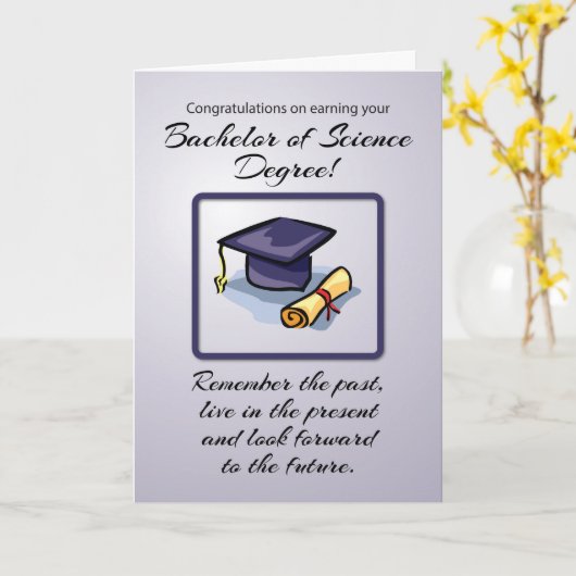 Bachelor of Science Afstuderen, herinner het verle Kaart (Gele Bloem)