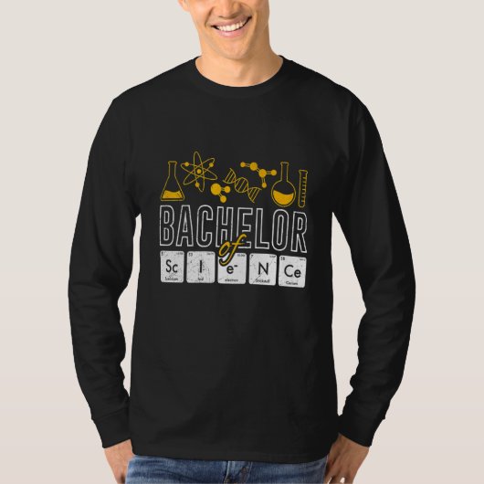 Bachelor of Science Chemist Bachelor Afstuderen T-shirt (Voorkant)