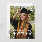 Bachelor of Science Custom Afstuderen Foto Aankondigingskaart (Voorkant / Achterkant)