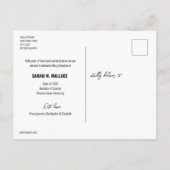 Bachelor of Science Custom Afstuderen Foto Aankondigingskaart (Achterkant)