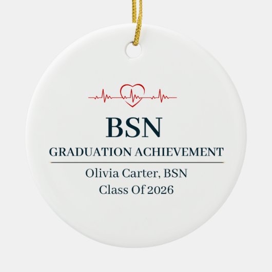 Bachelor of Science in Nursing Aangepaste Naam Jaa Keramisch Ornament (Voorkant)