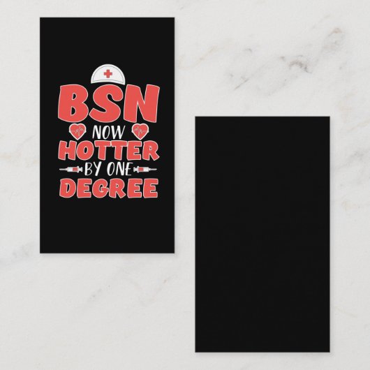 Bachelor of Science in Nursing BSN Nurse Gift Visitekaartje (Voorkant / Achterkant)