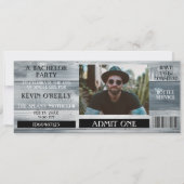 Bachelor of Stag Party Foto Uitnodiging Ticket (Voorkant)