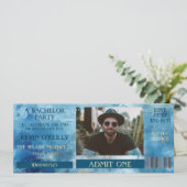 Bachelor of Stag Party Foto Uitnodiging Ticket (Staand voorkant)