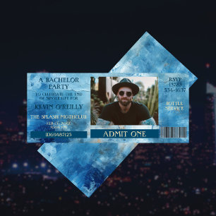 Bachelor of Stag Party Foto Uitnodiging Ticket