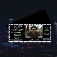 Bachelor of Stag Party Foto Uitnodiging Ticket