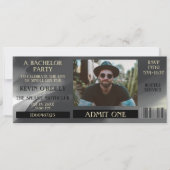 Bachelor of Stag Party Foto Uitnodiging Ticket (Voorkant)