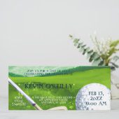 Bachelor of Stag Party Golf Uitnodiging Ticket (Staand voorkant)