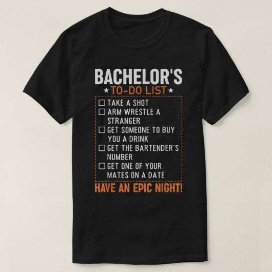 Bachelor om de Groom Bride Party te noemen Funny B T-shirt (Design voorkant)
