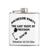 Bachelor Partij laatste op vrijheid gepersonalisee Heupfles (Voorkant)