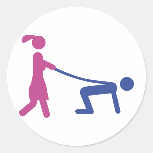 bachelor-partijpictogram ronde sticker (Voorkant)