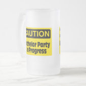 Bachelor Party aan de gang Matglas Bierpul (Voorkant links)