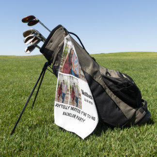 Bachelor Party, aangepast 3 Foto collage Golfhanddoek