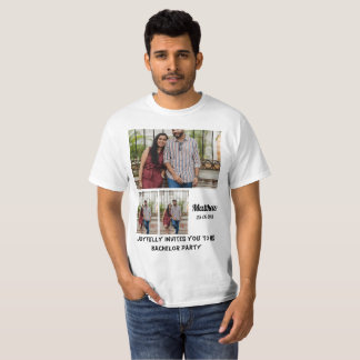 Bachelor Party, aangepast 3 Foto collage T-shirt