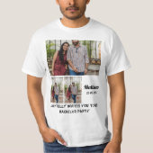 Bachelor Party, aangepast 3 Foto collage T-shirt (Voorkant)
