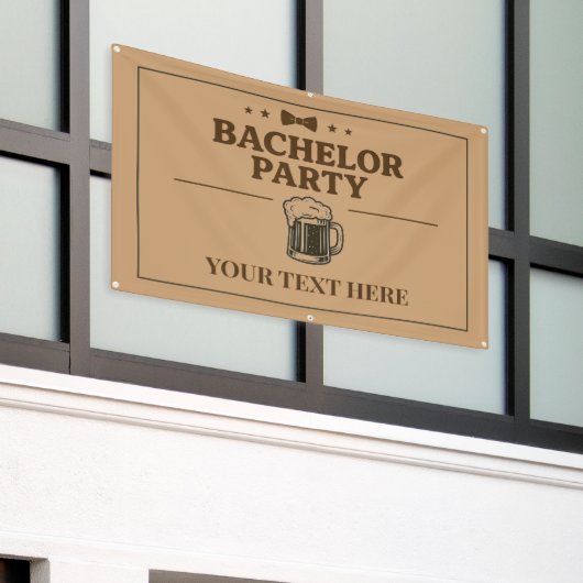 Bachelor Party Banner Beer Mug | zazzlemade (Buitenkant Gebouw)