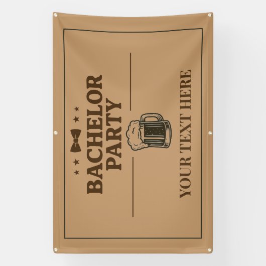 Bachelor Party Banner Beer Mug | zazzlemade (Verticaal)