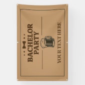 Bachelor Party Banner Bier Mok | zazzlemade (Verticaal)