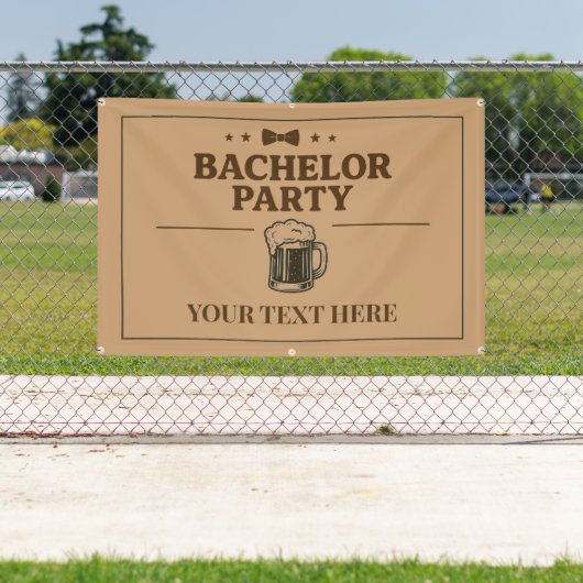 Bachelor Party Banner. Bierpul Ontwerp | Drag&Drop Spandoek (Insitu)