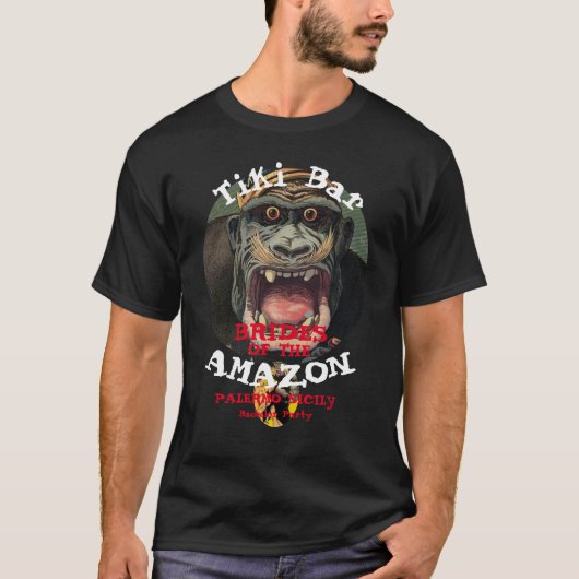 Bachelor Party Barbecue Tiki Bar Amazon T-shirt (Voorkant)