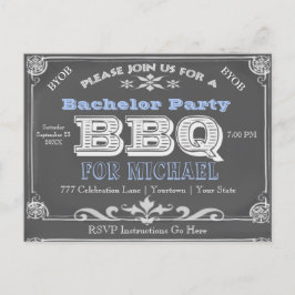 Bachelor Party | BBQ |  alkbord Uitnodiging Briefkaart