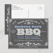 Bachelor Party | BBQ |  alkbord Uitnodiging Briefkaart (Voorkant / Achterkant)