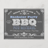 Bachelor Party | BBQ |  alkbord Uitnodiging Briefkaart (Voorkant)