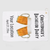 Bachelor Party Beer Cheers Wedding Golfhanddoek (Horizontaal)