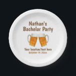 Bachelor Party Beer Cheers Wedding Papieren Bordje<br><div class="desc">Deze bier juicht bruiloft papieren borden zal een perfecte aanvulling zijn op uw vrijgezellenfeest! Proost op de bruidegom!</div>